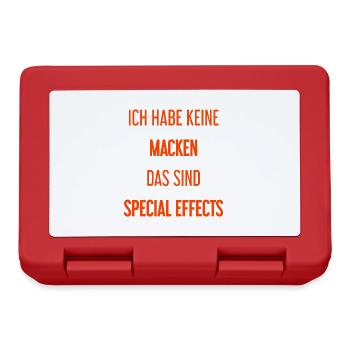 Keine Macken, nur Special Effects! - Brotdose - Rot - Vorne