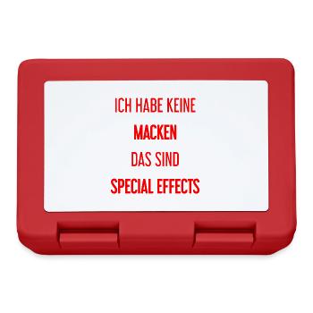 Keine Macken, nur Special Effects! - Brotdose - Rot - Vorne