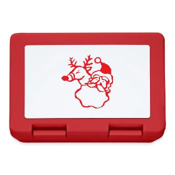 Santa Claus Reindeer - Lunchbox - red - Front