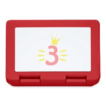 3rd Birthday Crown - Lunchbox - red - Front
