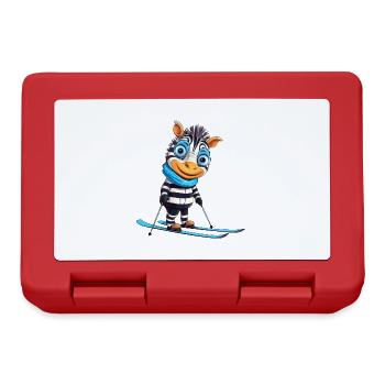 Zebra Ski Adventure - Elegance on the slopes. - Lunchbox - red - Front