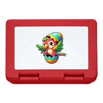 Easter Parrot Hatches from Egg - Lunchbox - red - Front