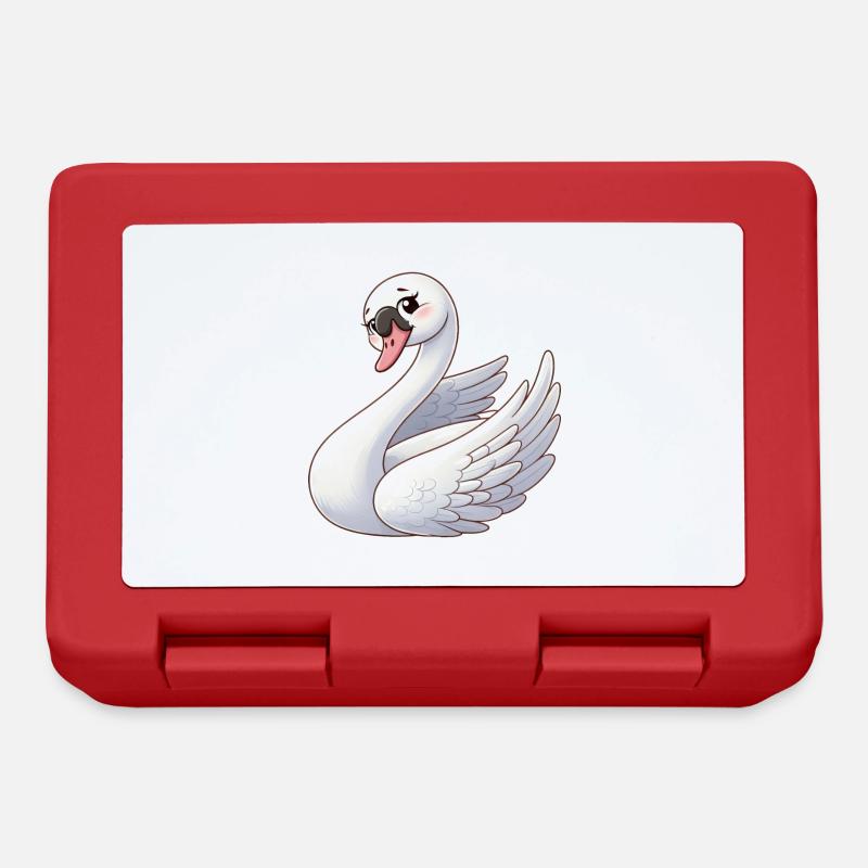 Cygne blanc comme ange céleste - Boîte à goûter - rouge