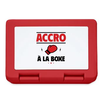 accro à la boxe, boxeur, boxeuse - Boîte à goûter - rouge - Devant