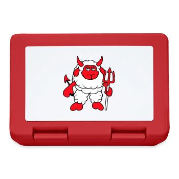 Mouton Diable Satan Enfer Mal Trident Cornes Cool - Boîte à goûter - rouge - Devant