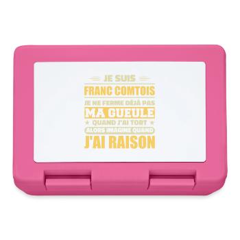 Franc comtois je ferme pas ma gueule franche comté - Boîte à goûter - rose - Devant