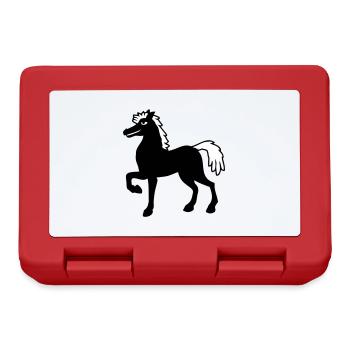Cheval étalon cool fierté homme équitation cavalier hobby - Boîte à goûter - rouge - Devant