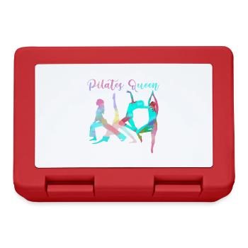 Reine Pilates,Pilates,Sports,Yoga,Aquarelle,Pastel - Boîte à goûter - rouge - Devant