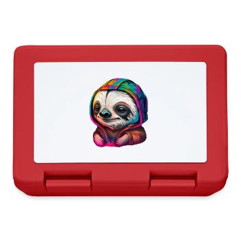 Baby Sloth Face Graffiti - Boîte à goûter - rouge - Devant