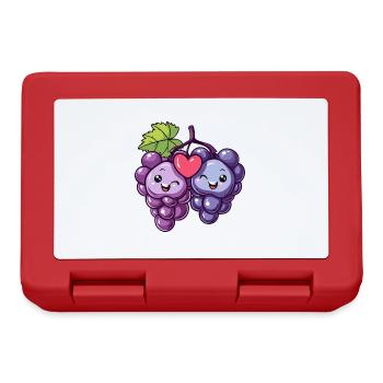 Grapes Heart In Love Cute - Lunchbox - red - Front
