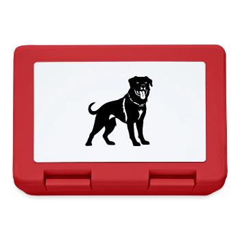 Chien Rottweiler - Boîte à goûter - rouge - Devant