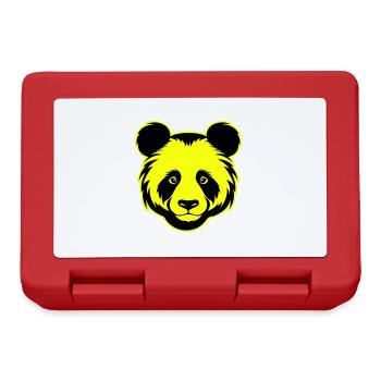 Panda Head Portrait Icon - Lunchbox - red - Front