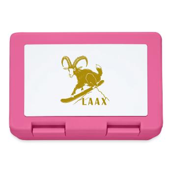 Laax Graubünden Steinbock Snowboard Switzerland - Lunchbox - pink - Front