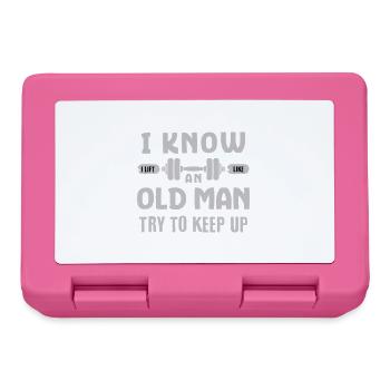 I Know I Lift Like An Old Man Try to Keep Up Gym - Lunchbox - pink - Front