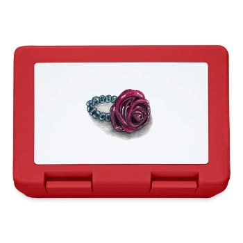 Rose heart with pearls - Lunchbox - red - Front
