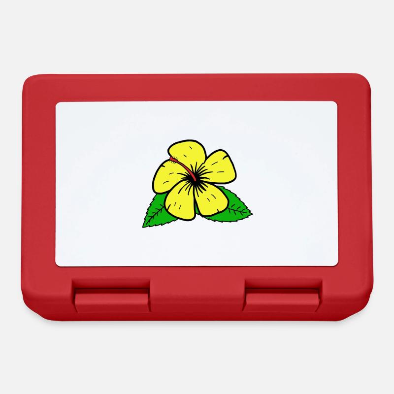Tropical flower - Lunchbox - red