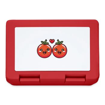 Tomate Paar Liebe Herz Lustig - Brotdose - Rot - Vorne