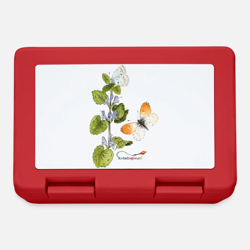 Gundermann et papillons - Boîte à goûter - rouge