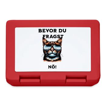 Bevor du Fragst - Nö! - Brotdose - Rot - Vorne