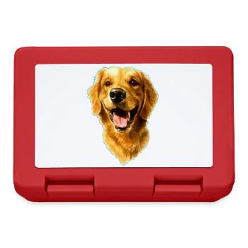 Golden Retriver - Lunchbox - red - Front