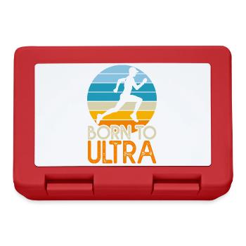 Born to ultra geschenk humor running triathlon - Brotdose - Rot - Vorne