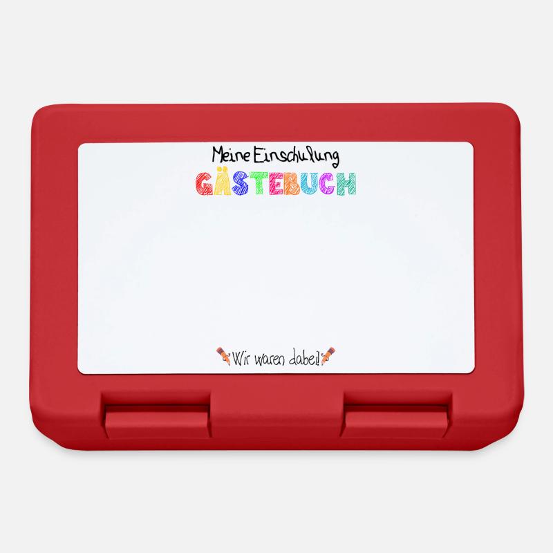 Meine Einschulung Gästebuch - Brotdose - Rot