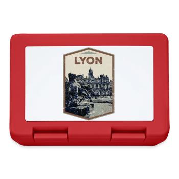 Lyon France est ma ville natale - Boîte à goûter - rouge - Devant