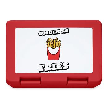 Pommes Frites Fast Food Liebe Trend Cooles Design - Brotdose - Rot - Vorne