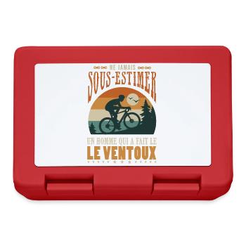 vélo homme asension ventoux humour cycliste velo - Boîte à goûter - rouge - Devant