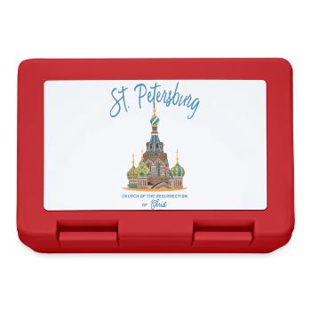 St. Petersburg, Russia, Church of the Savior on Spilled Blood - Lunchbox - red - Front