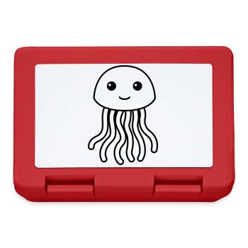 Jellyfish Comic Animal - Lunchbox - red - Front