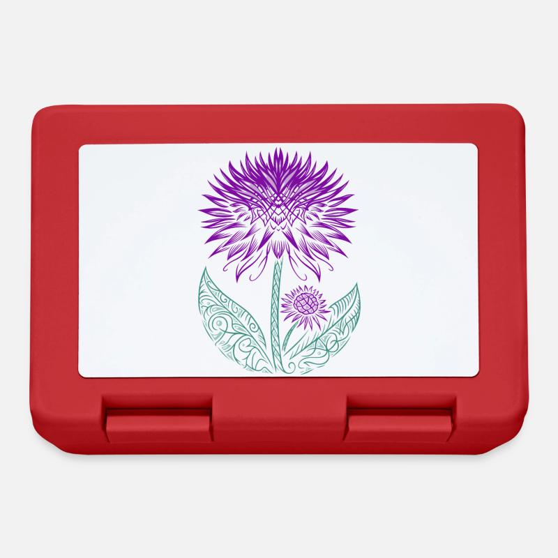 Distel lila Thistle - Brotdose - Rot