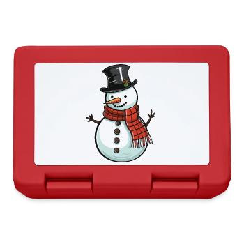 Bonhomme de neige Hiver Neige - Boîte à goûter - rouge - Devant