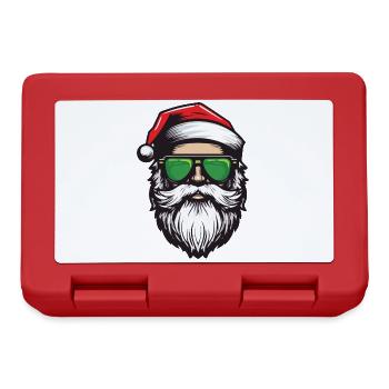 Santa Claus Portrait Cool Santa Head - Lunchbox - red - Front