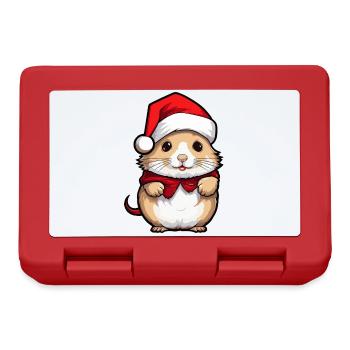 Hamster, Mignon, Noël, Noël, Animal - Boîte à goûter - rouge - Devant