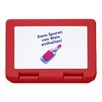 Kann Spuren von Wein enthalten | Lustige Sprüche - Brotdose - Rot - Vorne