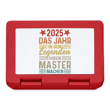 2025 Das Jahr in dem Legenden ihren Master machen - Brotdose - Rot - Vorne