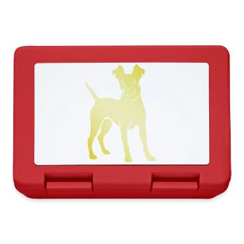 Pinscher Dog Silhouette - Lunchbox - red - Front