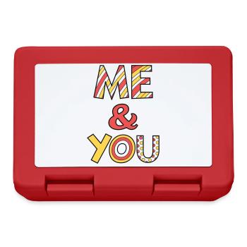 Me and You Schrift - Brotdose - Rot - Vorne