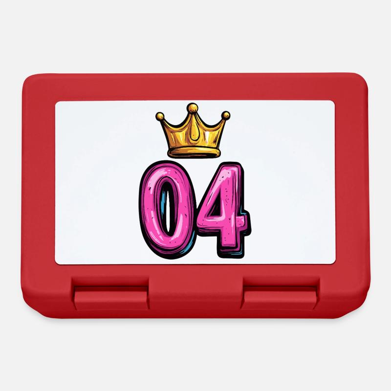 4 Number Crown - Lunchbox - red
