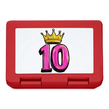 Couronne à 10 chiffres - Boîte à goûter - rouge - Devant