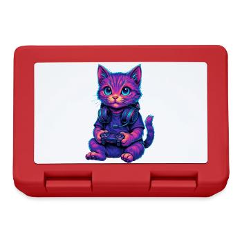 Cat Gaming Gamer Gaming Gaming Video Games - Lunchbox - red - Front