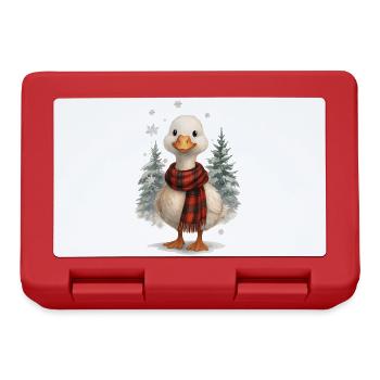 Cute duck winter christmas - Lunchbox - red - Front