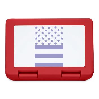 Purple Flag – Stars & Stripes Design - Lunchbox - red - Front