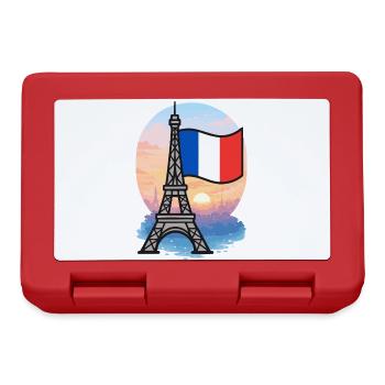 Tour Eiffel Paris Drapeau français - Boîte à goûter - rouge - Devant