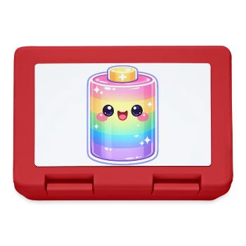 Kawaii Regenbogen Flaschenzauber - Brotdose - Rot - Vorne