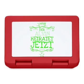 Geschenk für Alvin - Brotdose - Rot - Vorne