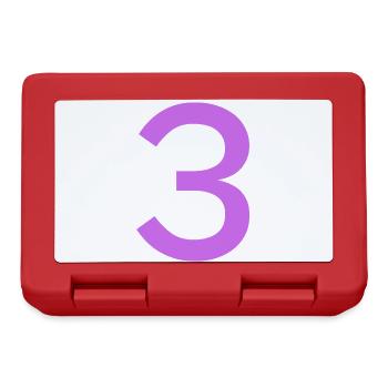 3 - Boîte à goûter - rouge - Devant