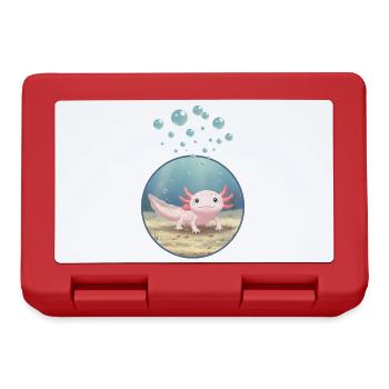 T-Shirt-Design „Axolotl“ - Brotdose - Rot - Vorne