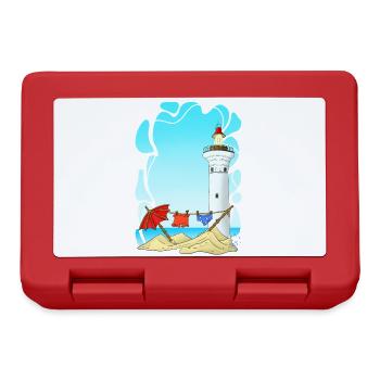 Leuchtturm am Sunny Beach - Brotdose - Rot - Vorne